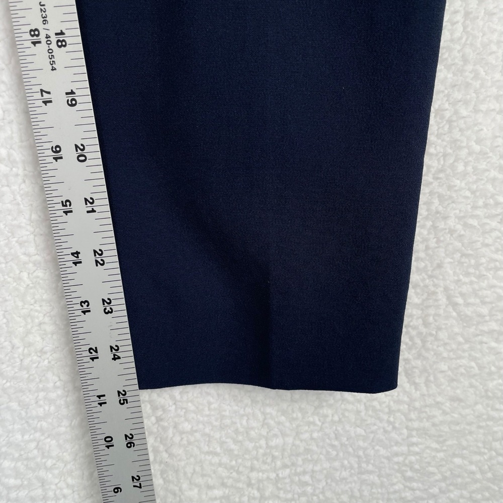 J.Crew Ruby Crop Pant Navy Blue Slim Straight Trousers 10P Petite Fair Trade - Picture 9 of 12